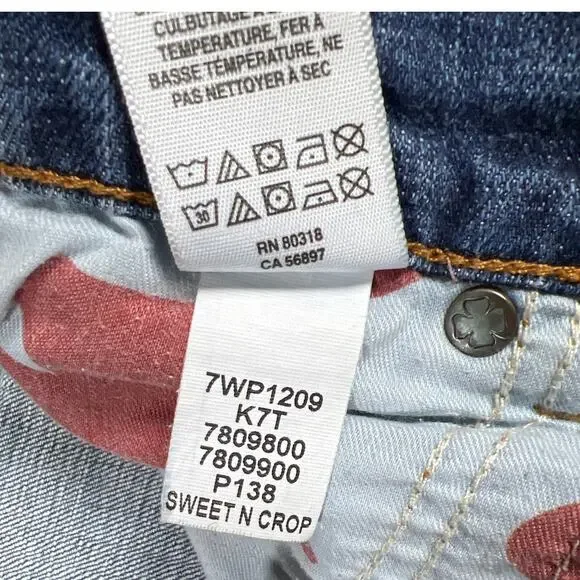 Lucky Brand Sweet N Crop Jeans Women’s 6 28 Mid Rise Straight Boho Indie - Picture 4 of 6